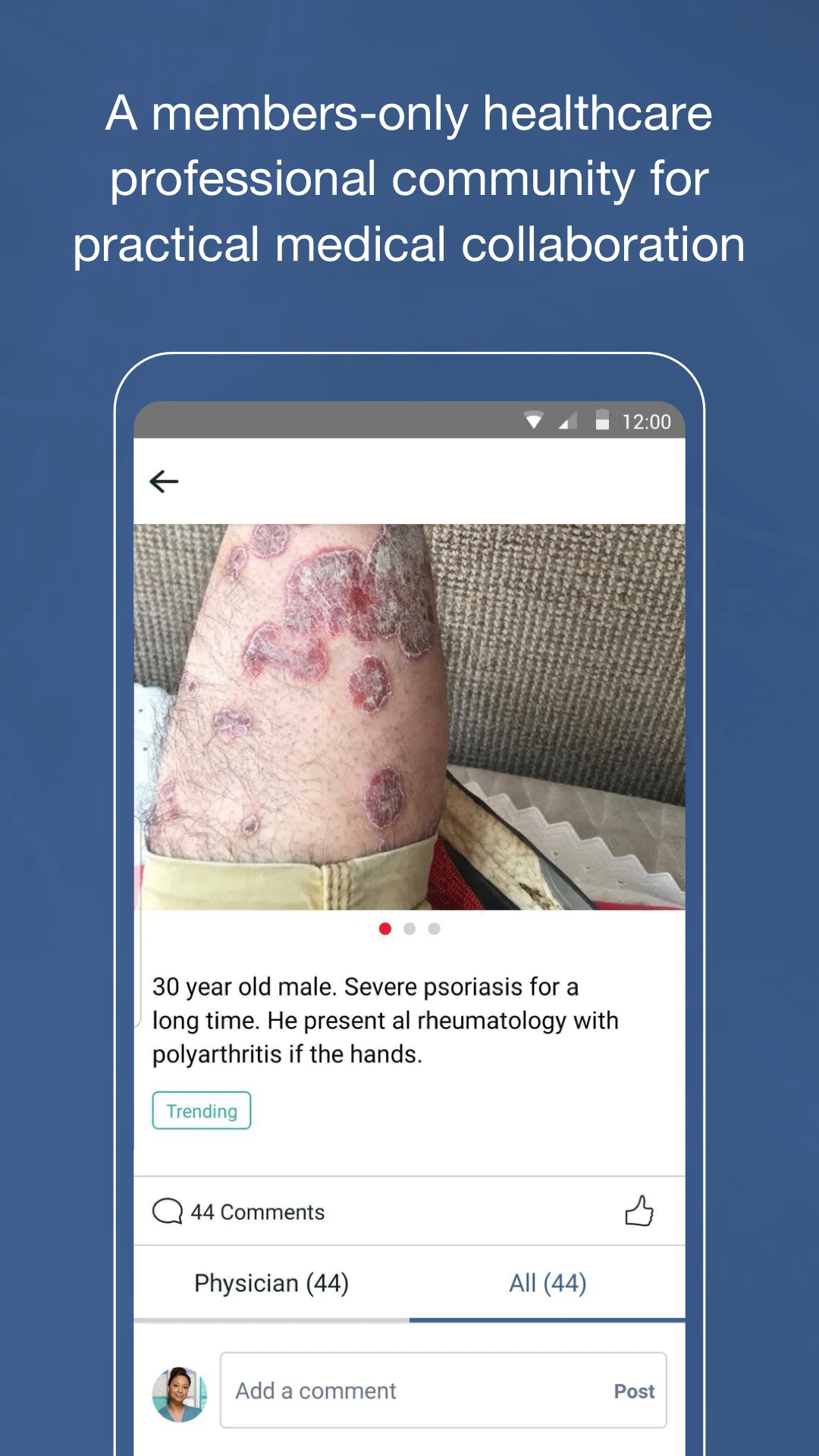Figure 1 - Medical Cases screenshot